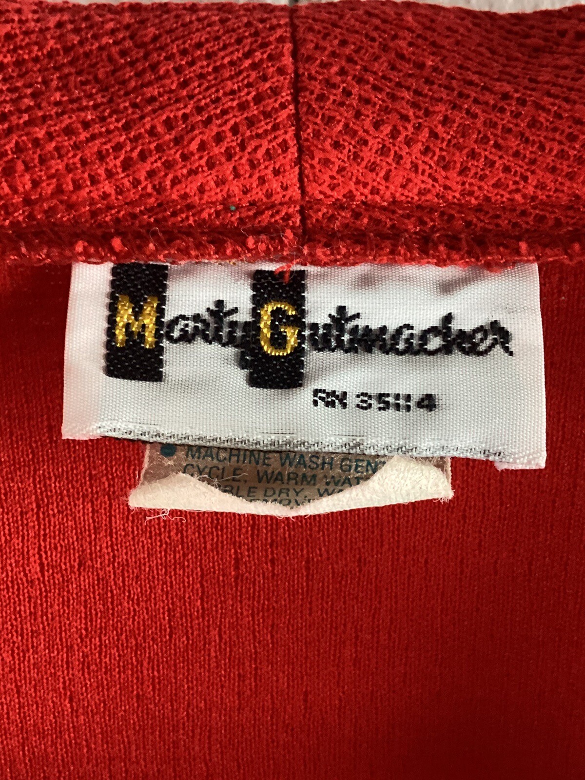 Marty Gutmacher Blazer Jacket Women’s Red Button Front Vintage RN 35114