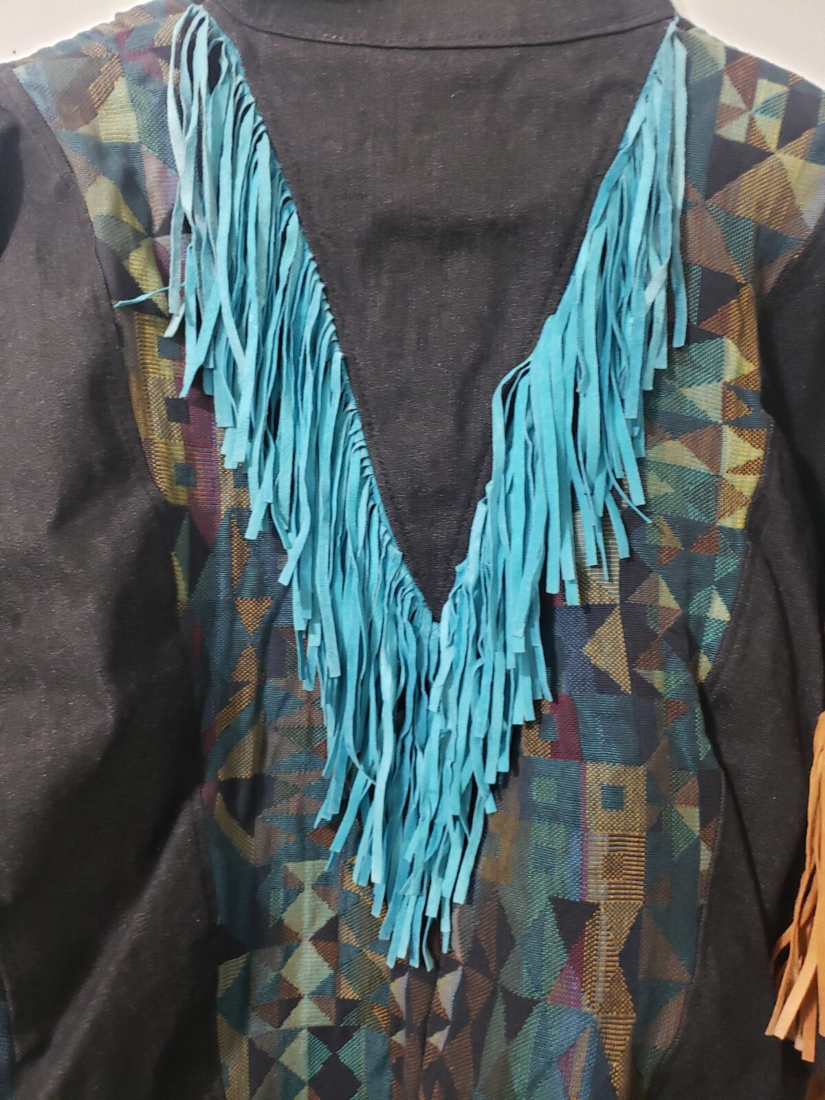 Vintage Pioneer Wear Leather Fringe Jacket Size 10 Made in Albuquerque, USA