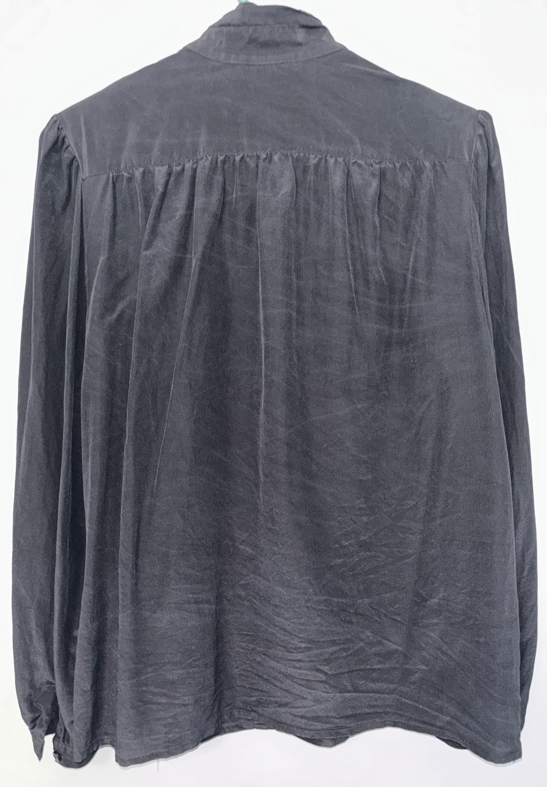 Vintage Francesca of Damon for Starington Women’s Size 12 Black 100% Silk Blouse