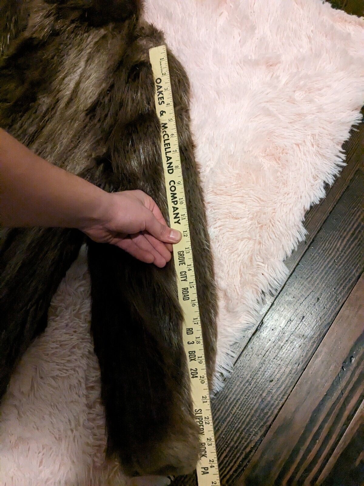 Geniune Beaver Fur Coat M/L Full Length Brown Thick & Luxurious Very Warm