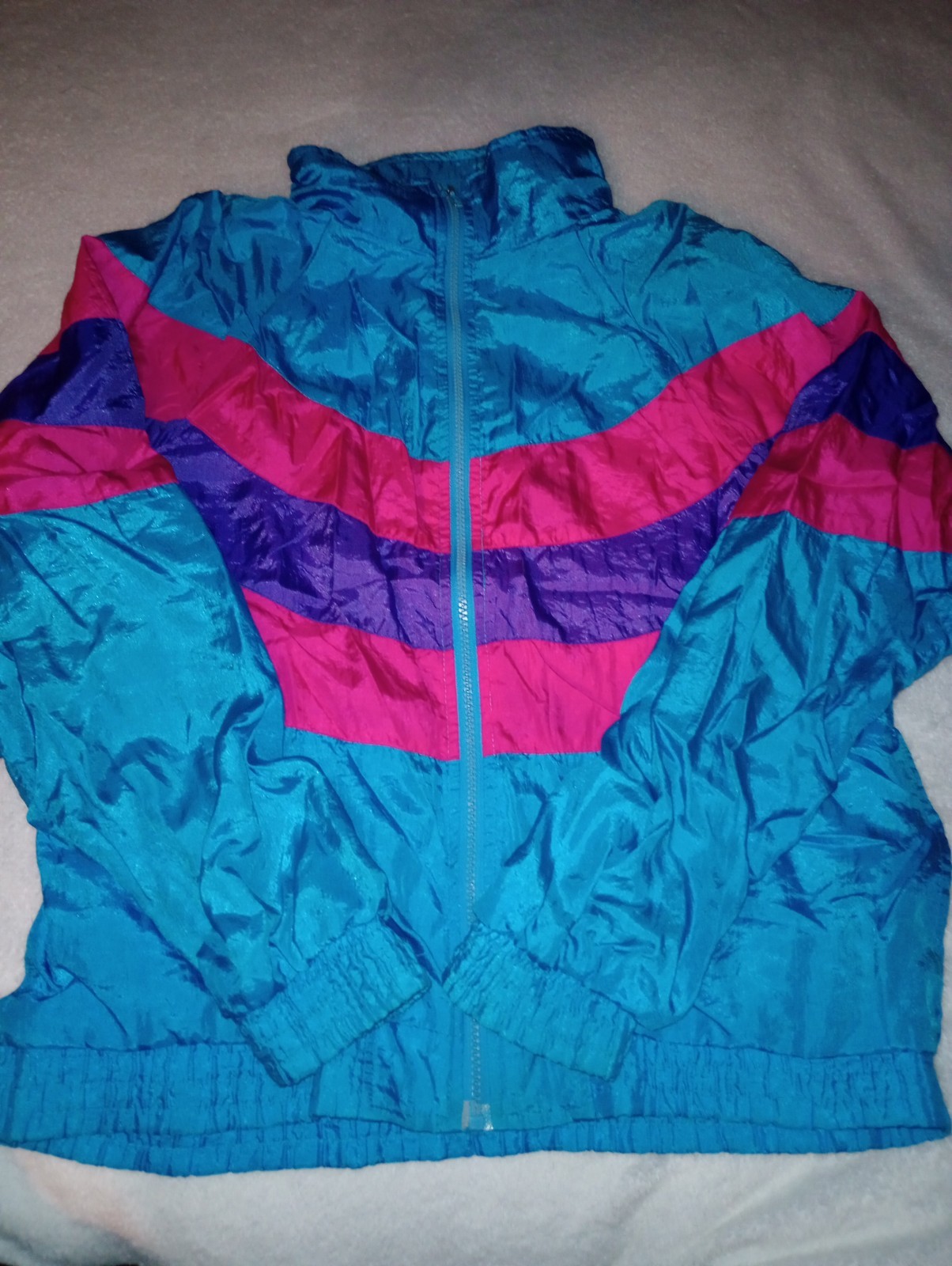 vintage 90s Longstreet Missy windbreaker track jacket Measurements In Pics