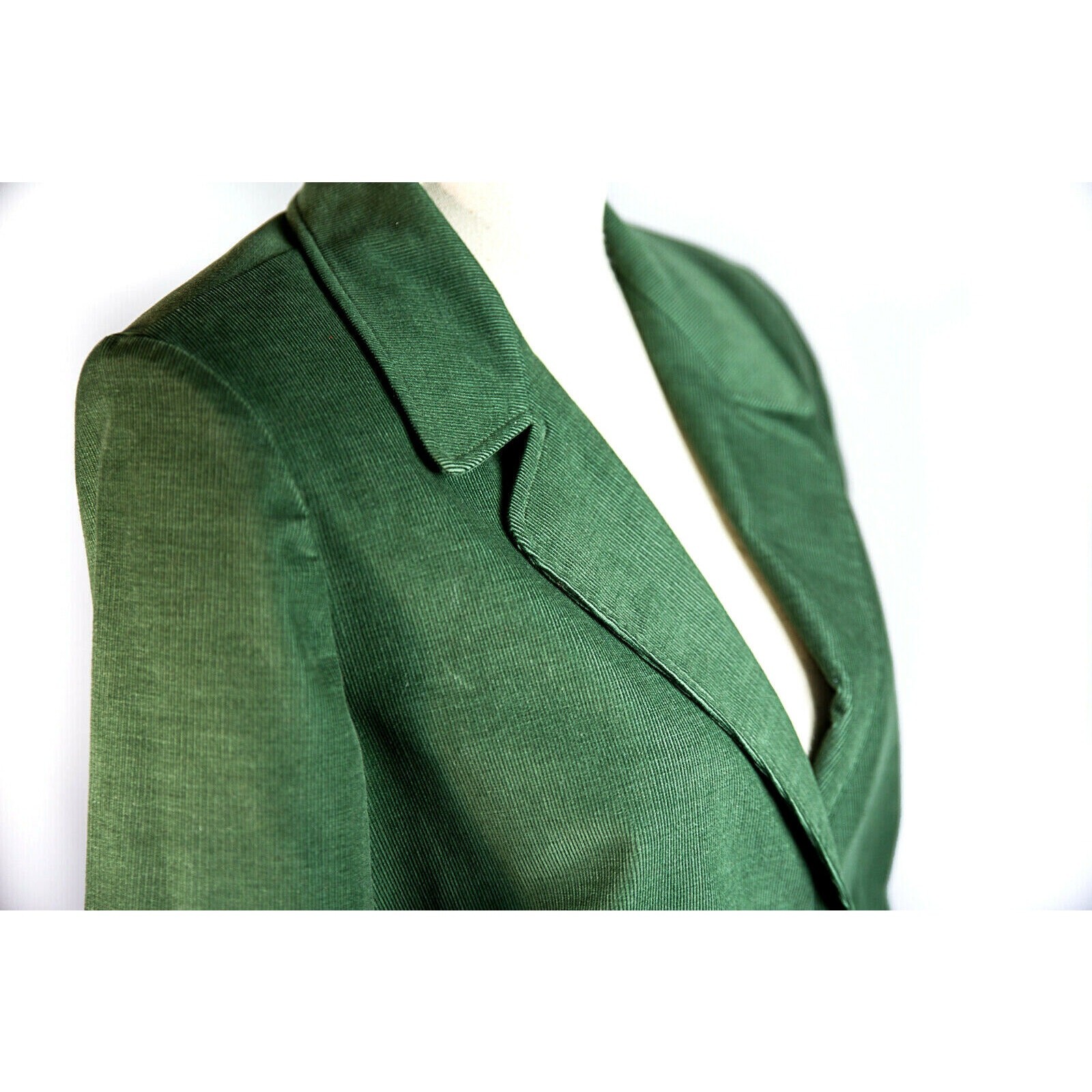 VTG 80s Suburbans Corduroy Midi Skirt Sz 6 Green Cottage Academia Preppy Granny