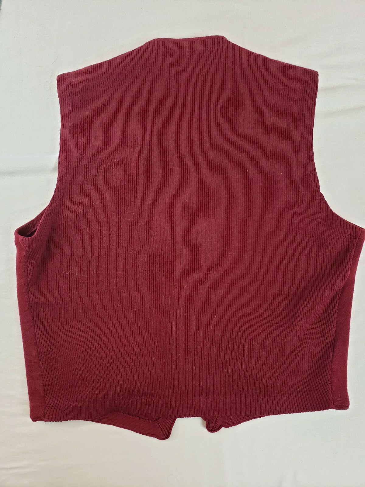 Thane Women’s L Maroon VTG Pure Virgin Wool Sweater Vest Buttoned Made in USA