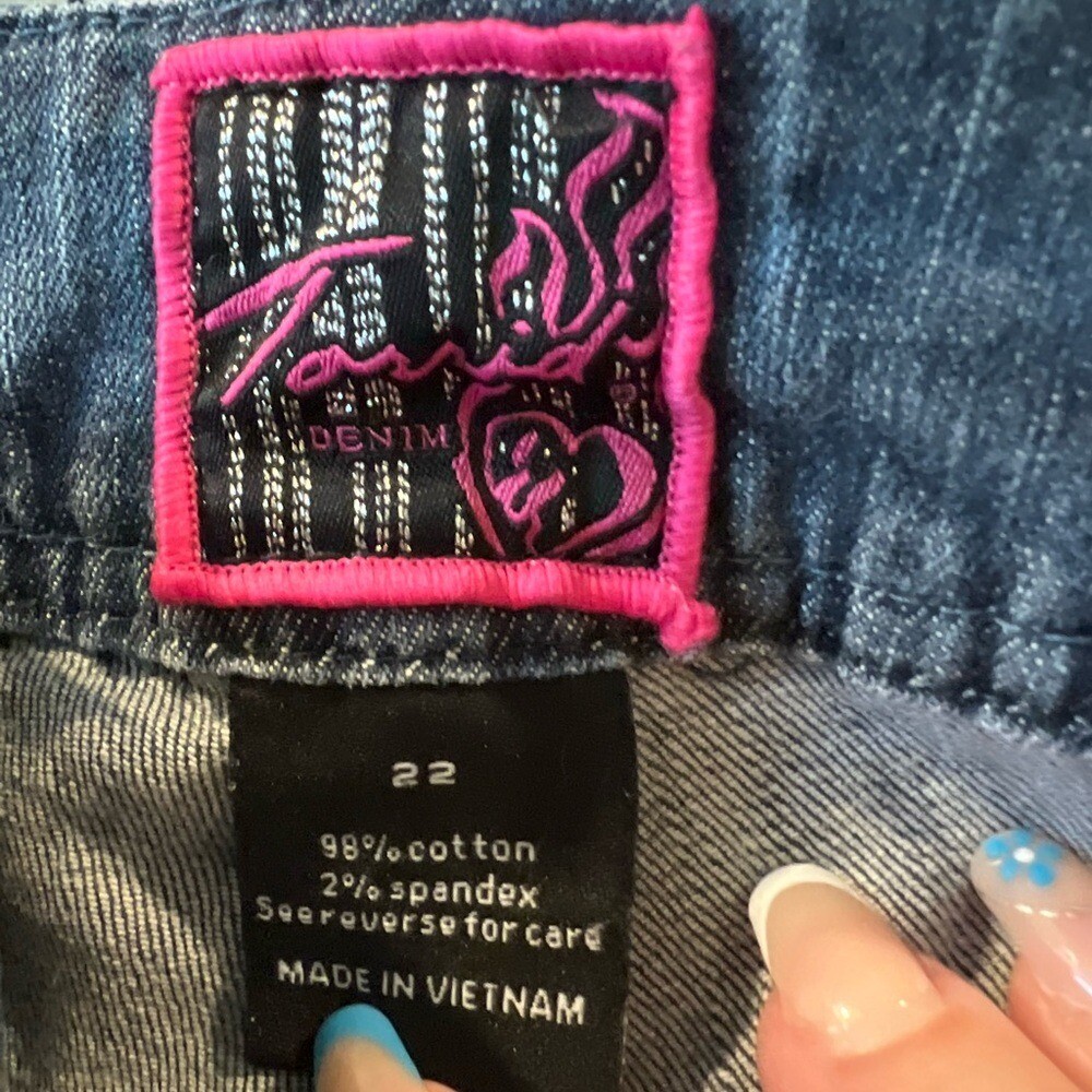 Torrid Boot Cut Jeans Women 22 Blue Contrast Stitching Vintage Tag Denim Plus