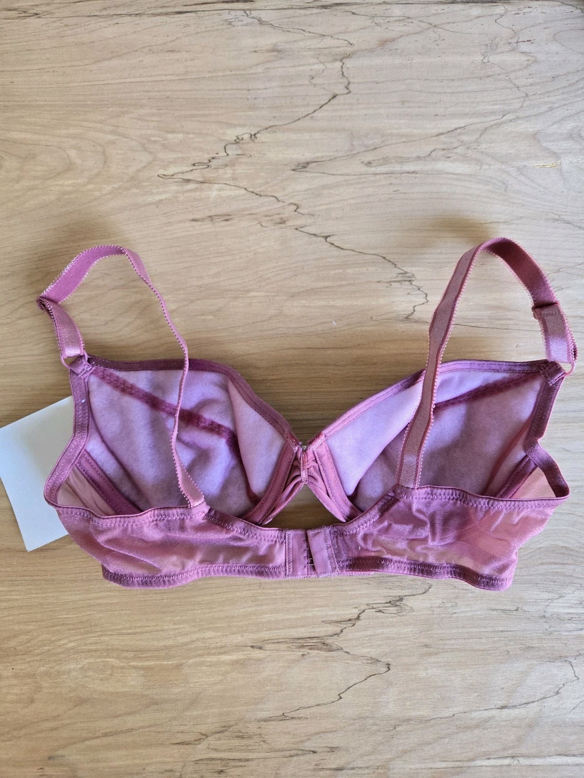 NWT Vintage 80s Oscar de la Renta Bra Size 34B Satin Balconette USA rose