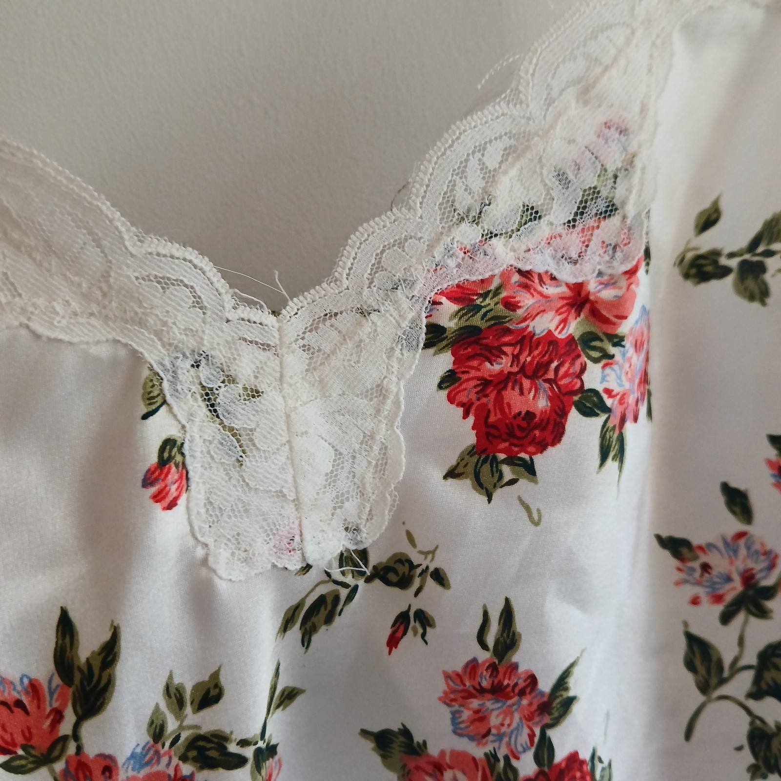 Vintage LCA Intimates Nu Sensations Satin & Lace Camisole Lingerie Size 6M