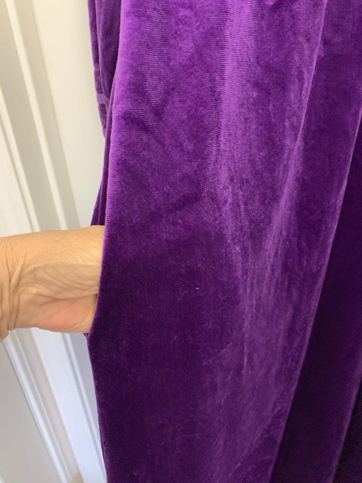 Vintage Reasa Martin USA Purple Crushed Velour Robe Please Read Description