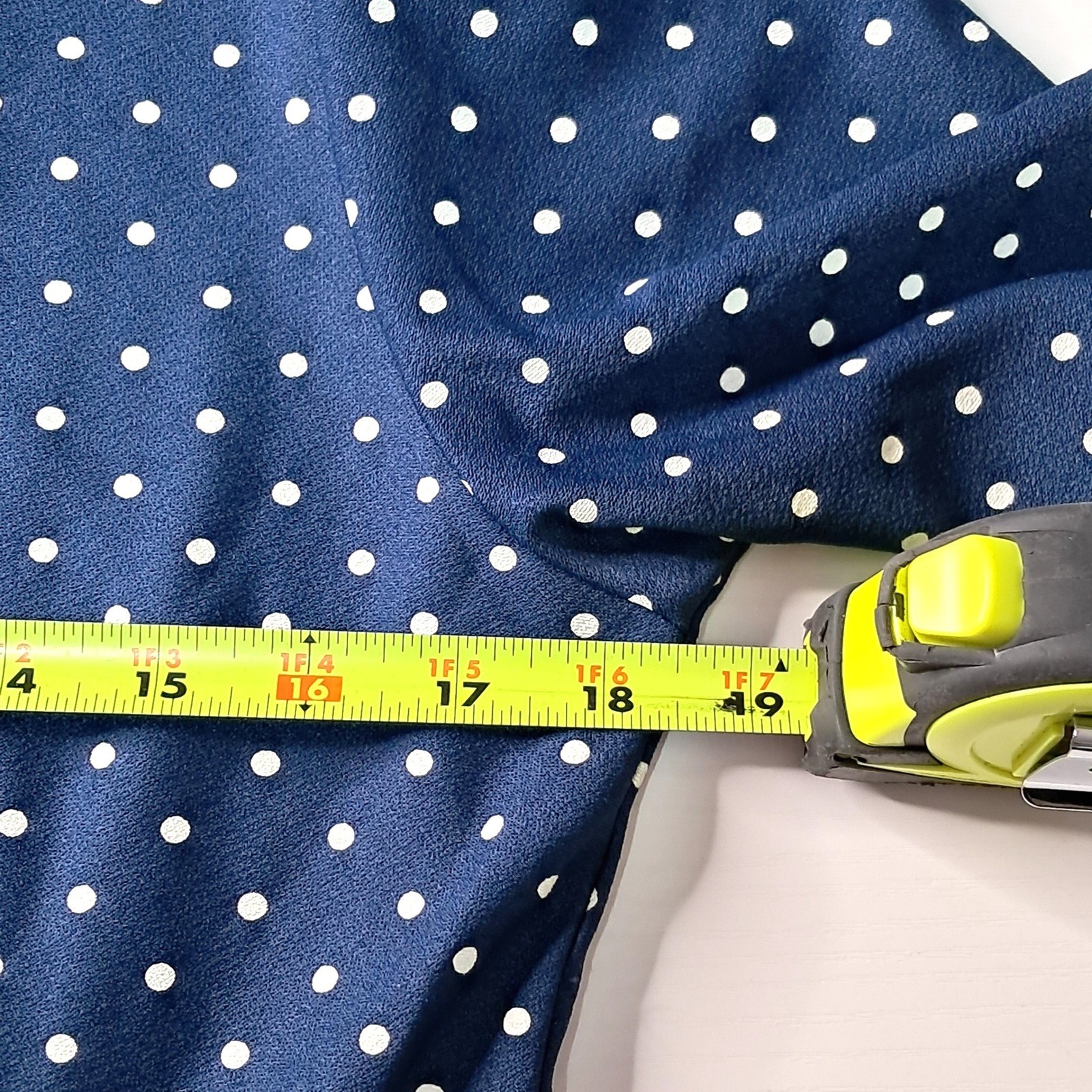 Vintage Polka Dot Mini Dress Womens Size 10 Navy Blue Ruffle Tabby of California