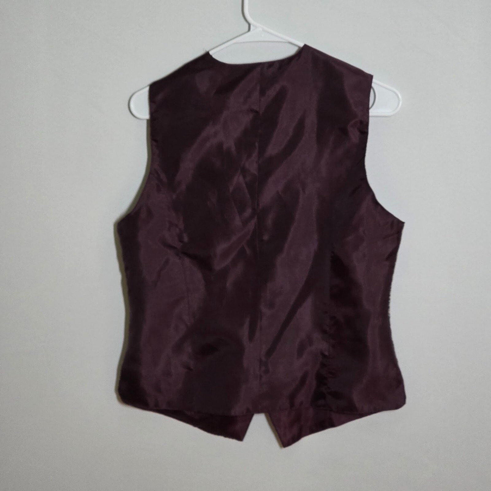 💜 VTG 80s–90s One Resource Silk Vest | Purple Gray Blue Paisley | M | Groovy!!!
