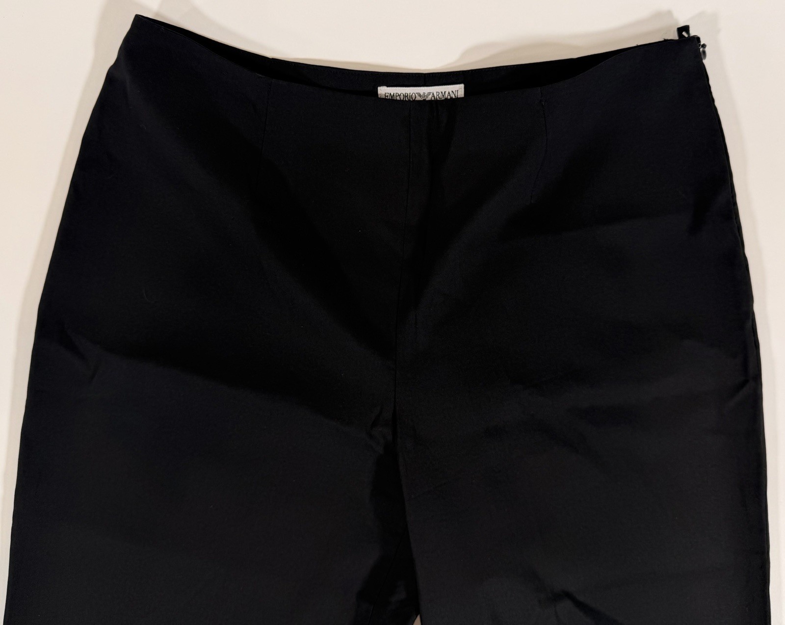 Emporio Armani Vintage 80s Black Trouser Pants Size IT 42 / US 6-8 Made In Italy