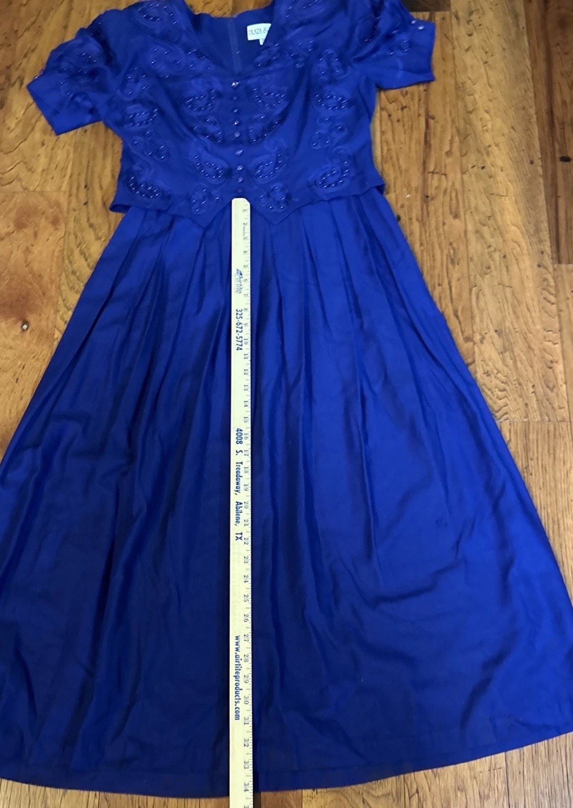 Plaza South 1995 Royal Purple Dress Size 8 Rayon