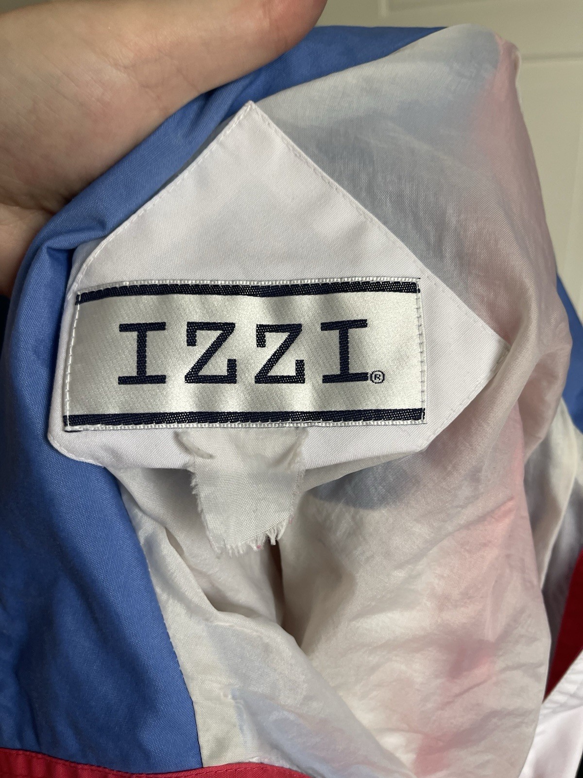 1980s/1990s Izzi Size Med/Large Ski Jacket Multicolor, Colorblock Windbreaker