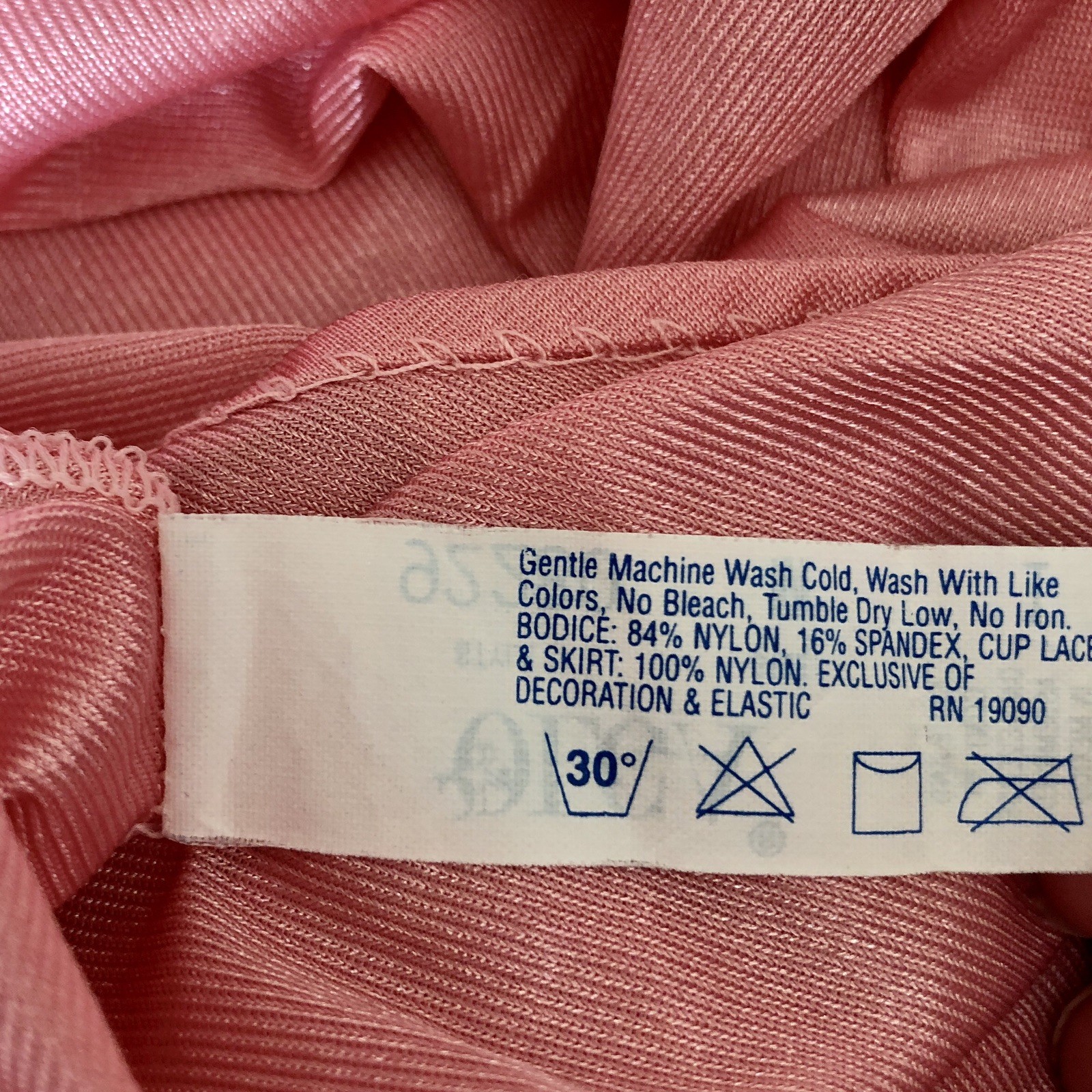 Vtg 70s Olga Pink Nylon Nightgown Lace Inset Empire Waist Long Full Sweep Medium