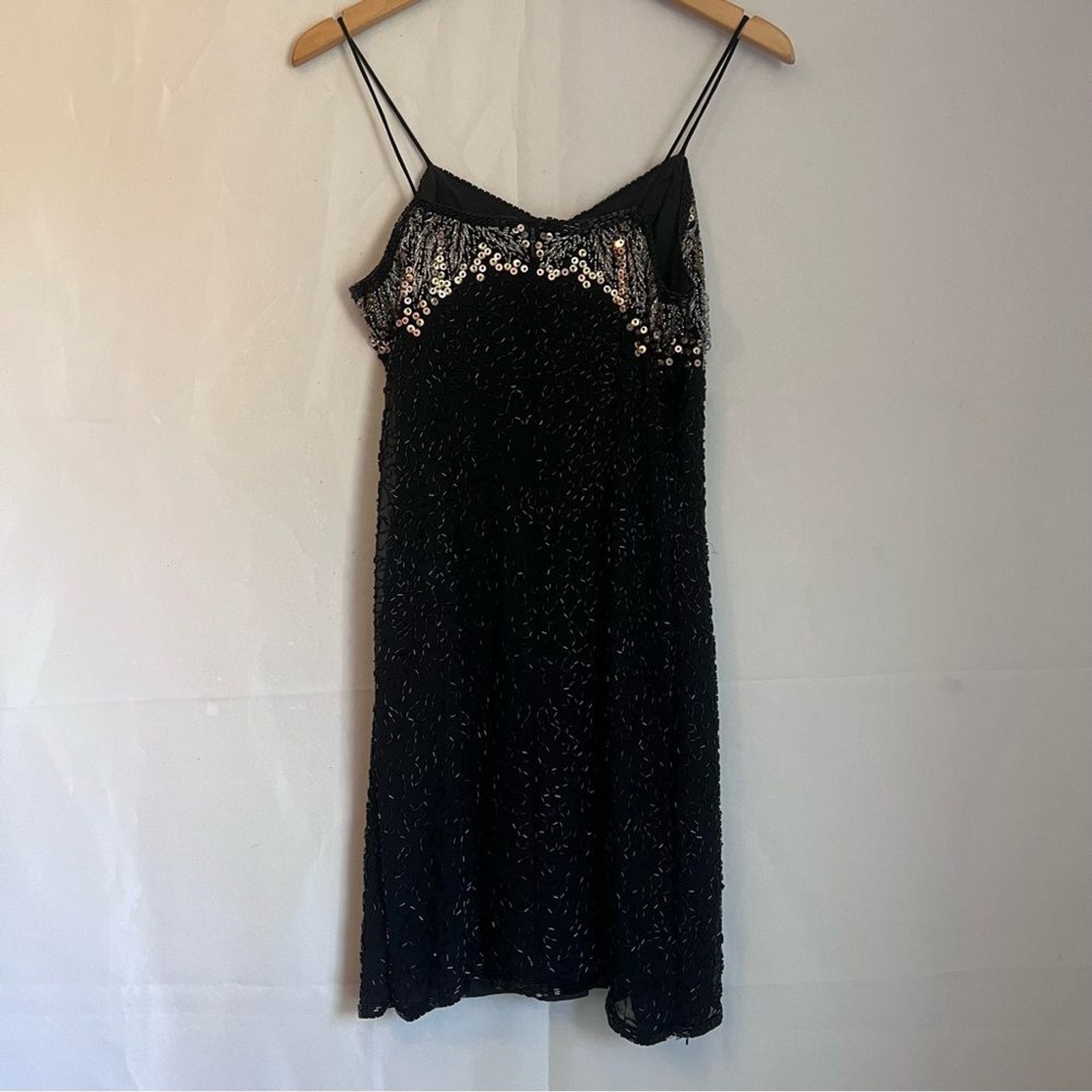 Sho Max Originals Vintage Party Dress Size Small. 100% Silk Beaded Holiday Dress