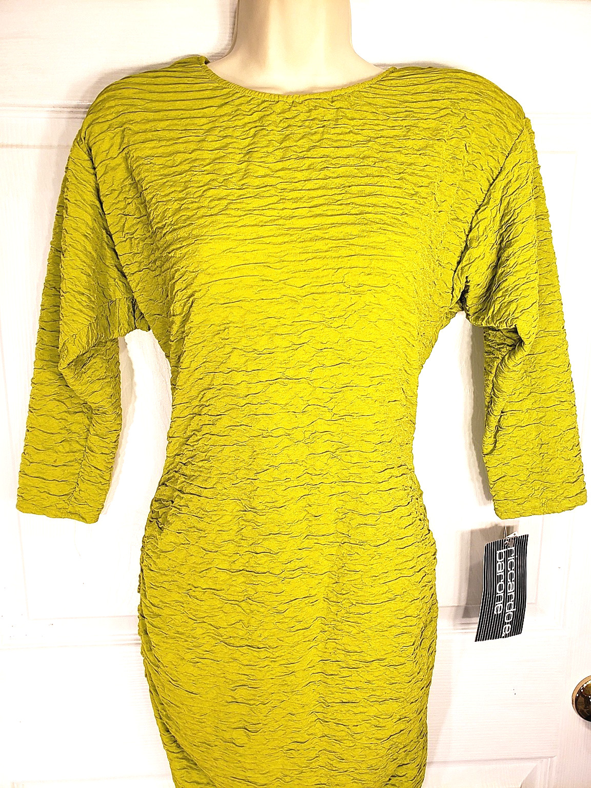 Riccardo Barone Body Con Dress Keyhole Back & Bow 1990s w/Tags Women’s M