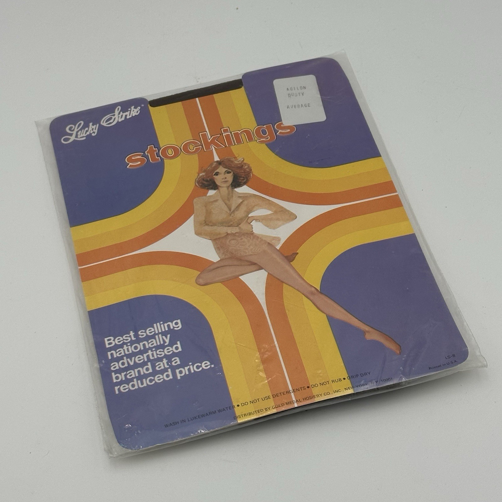 Vintage Stockings 1980s Lucky Strike by Gold Metal Hosiery New in Package