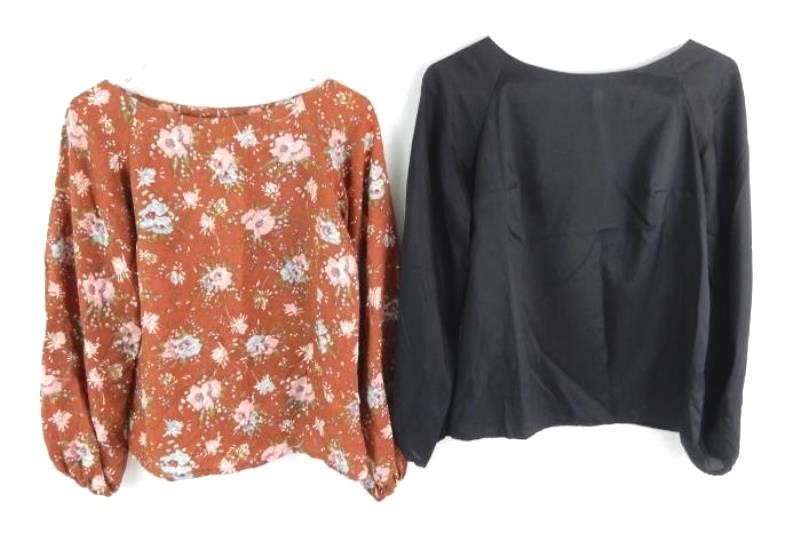 Lot of 2 Vintage Home Made Blouse Tops Women’s Size Small Peasant Sleeve