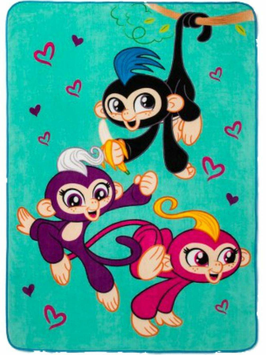WowWee Fingerlings Twin Bed or Toddler Blanket, Super Soft 62″x90″