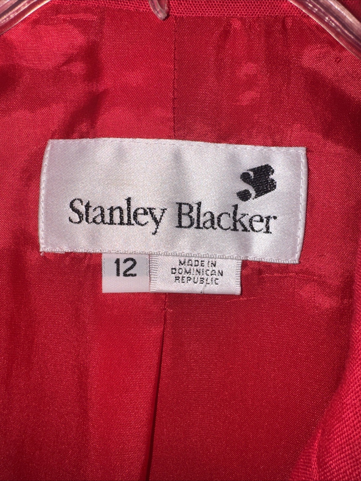 Womens 12 Red Nautical Blazer Jacket Vintage Stanley Blacker Lined