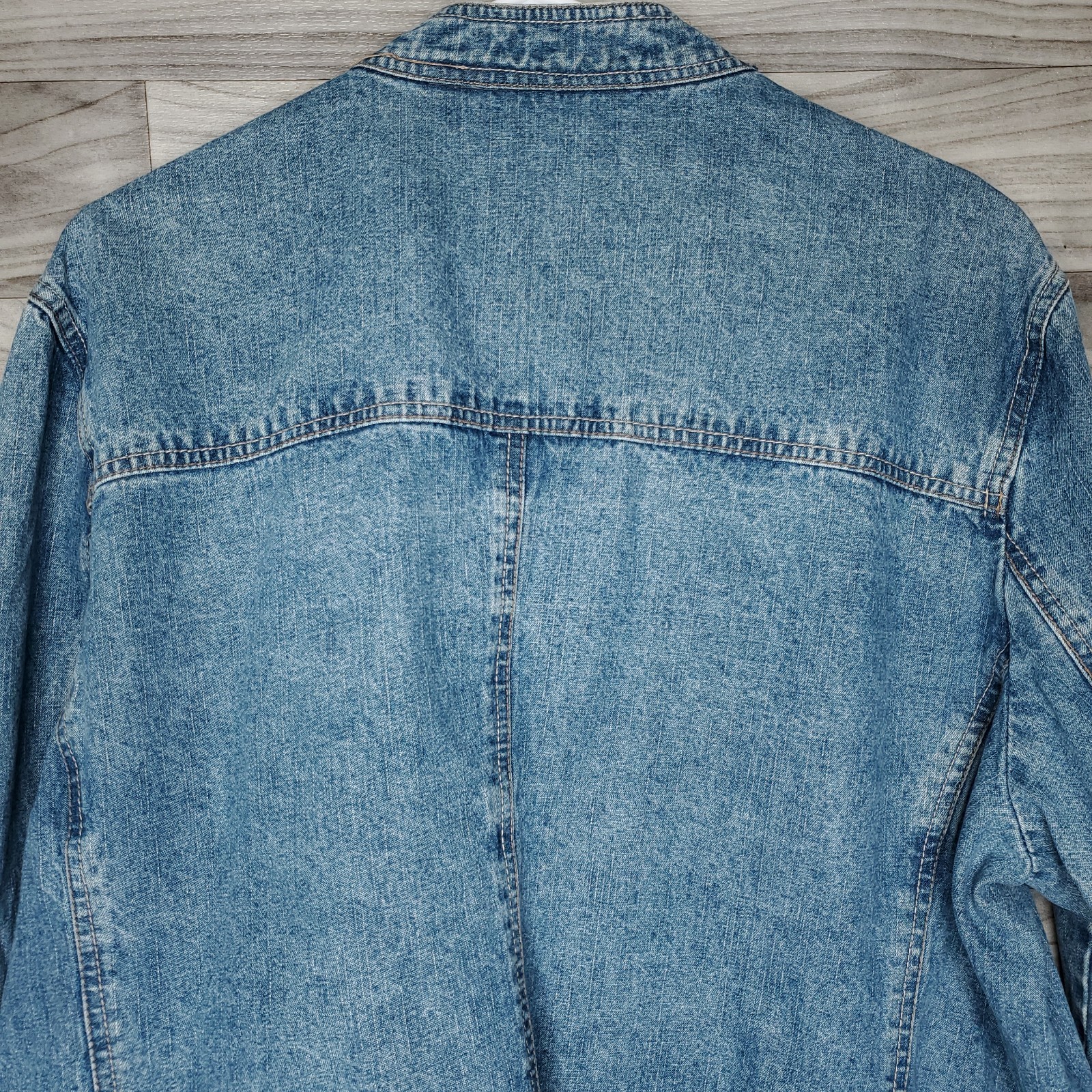 Vintage Bill Blass Denim Blue Jean Barn Coat Jacket 100% Cotton Size 2X Y2k