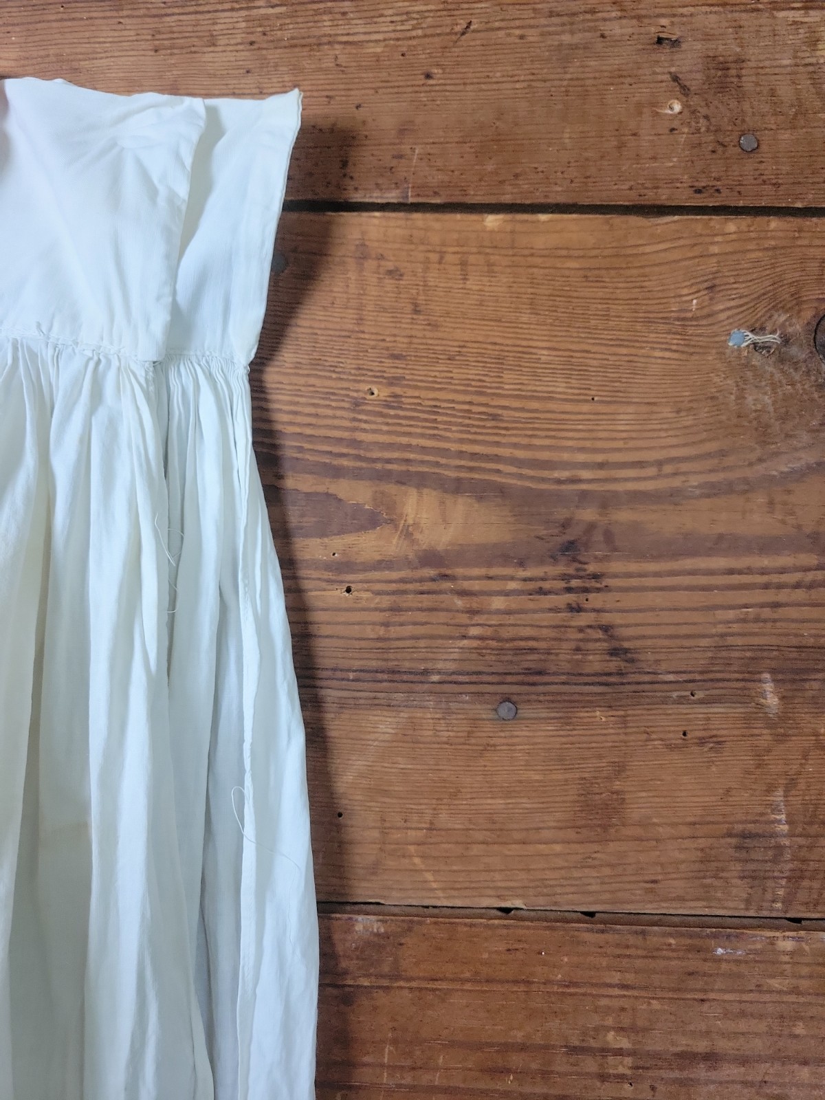 Vintage Antique Tiered Cotton Muslin Slip Skirt Pin Tucks Embroidered Lace