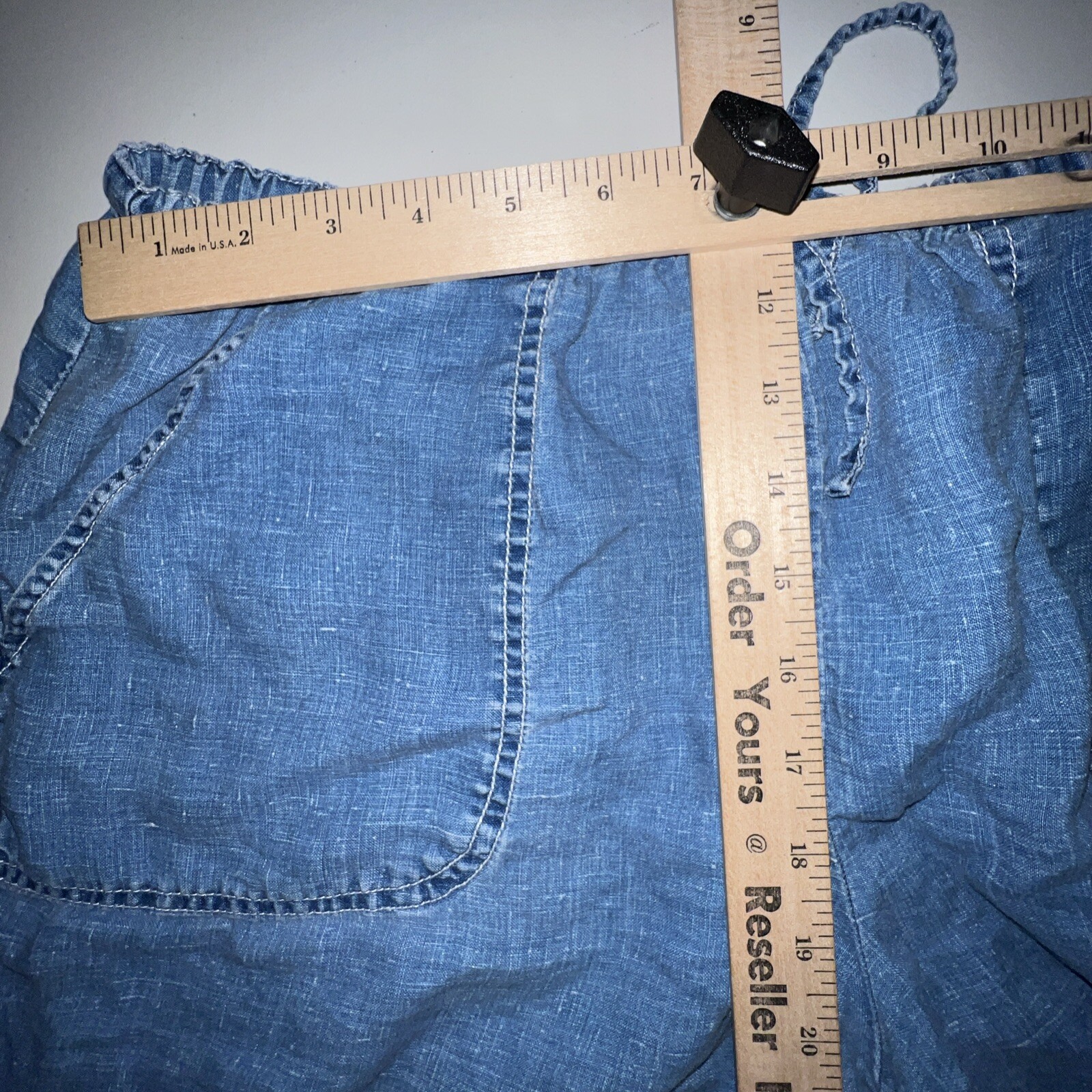 Vintage Compagnie Internationale Express Shorts Women’s Linen Blue Large