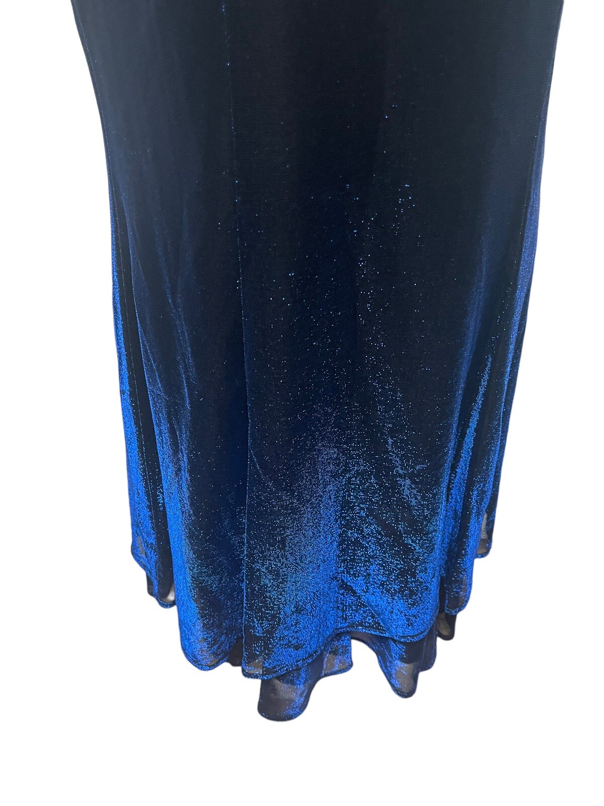 New Vintage Dress 80’s 90’s Molly Malloy Evening 12 Formal Blue Metallic USA