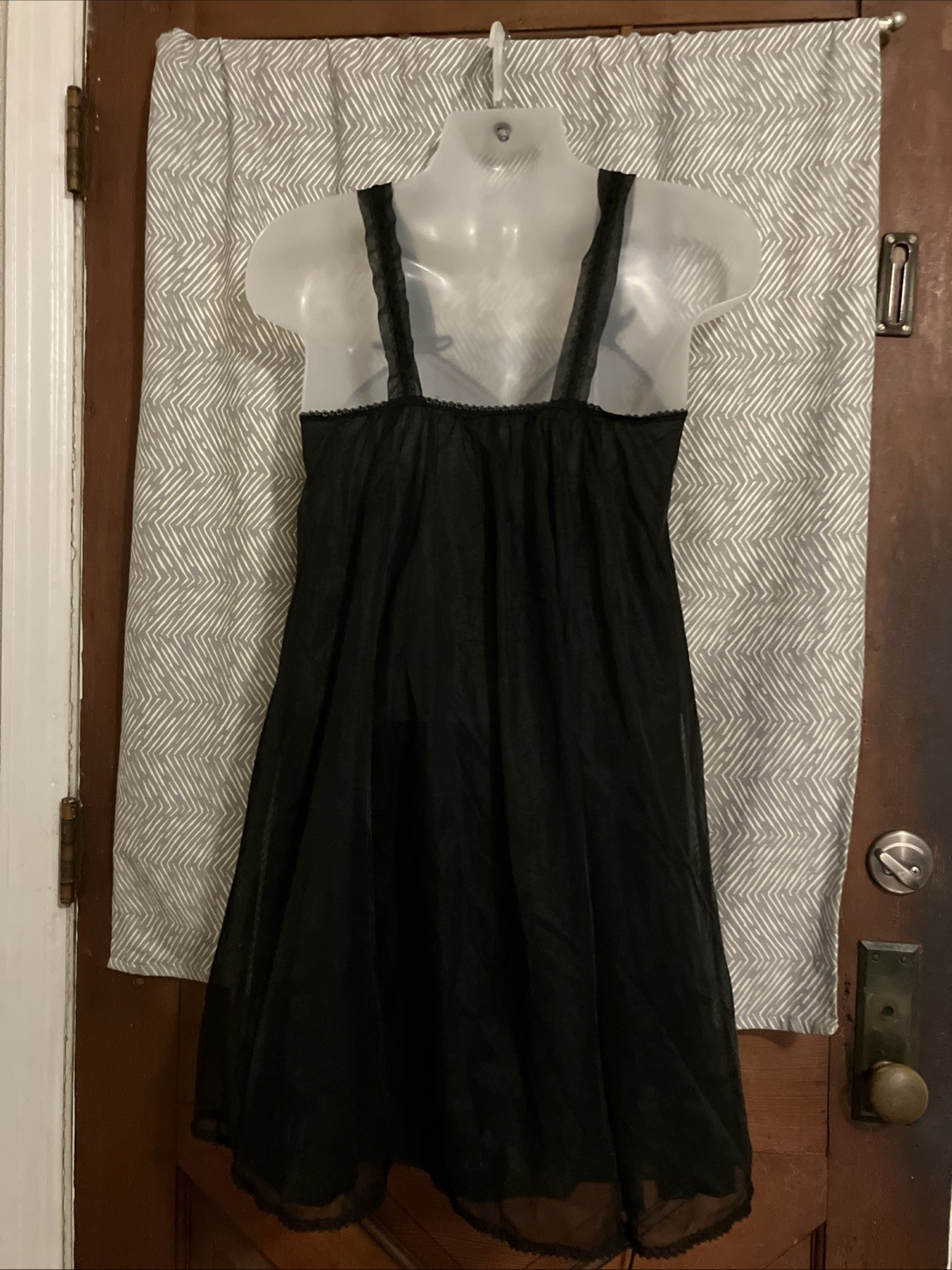 evette nightgown black babydoll size M vintage