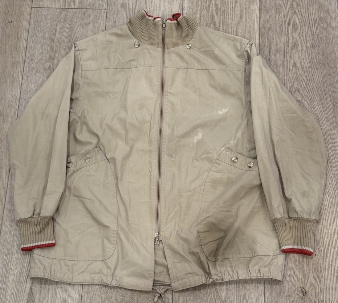Vintage Foxland By Lanson Tan Khaki Jacket Women’s Size 16 Stains Shown Workwear