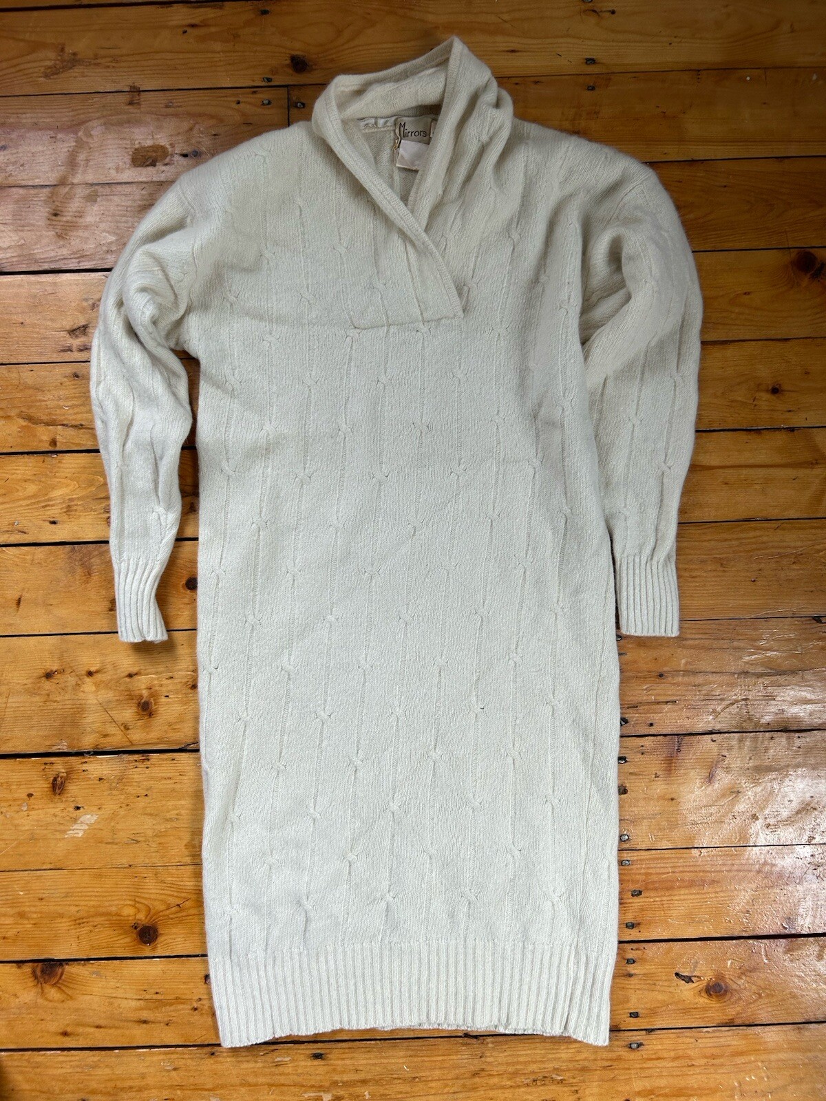 Vintage Mirrors Of Krizia Sweater Dress Lambswool/Angora Small