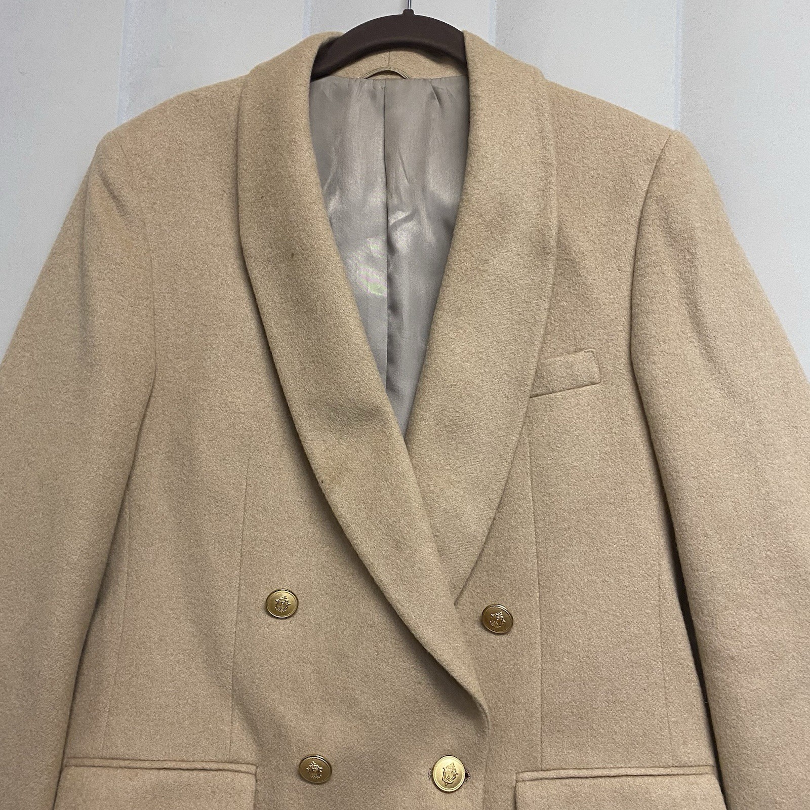 Vintage Pietrafesa Studio 121 Women’s Molly Blazer Jacket Size 4 100% Camel Hair