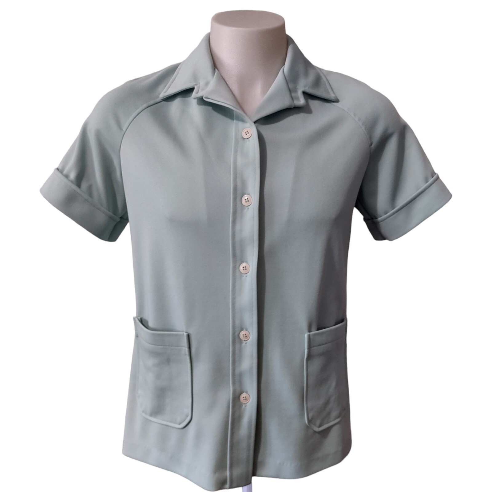 Button Top Cricket Lane Green Women’s 16 USA Vintage whimsical Retro Norm Core