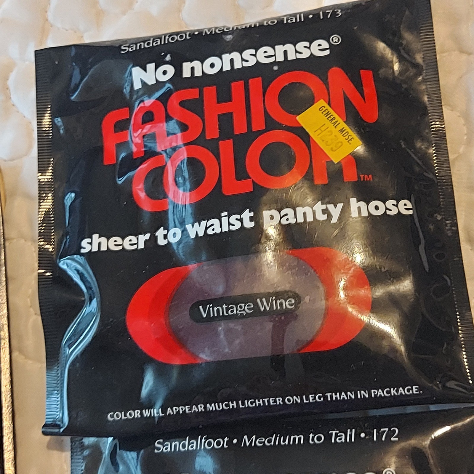 Vintage 80s No Nonsense Fashion Color Pantyhose Lot Misty Grey Navy Wine 8pk