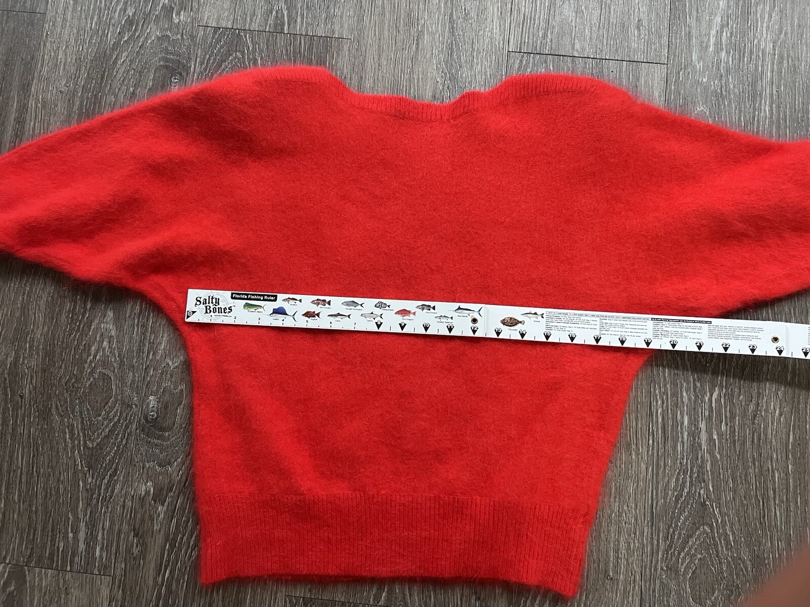 Vintage Dolman Sleeves Red Angora Sweater Big Star, Korea. So 1980s! Soft Fuzzy