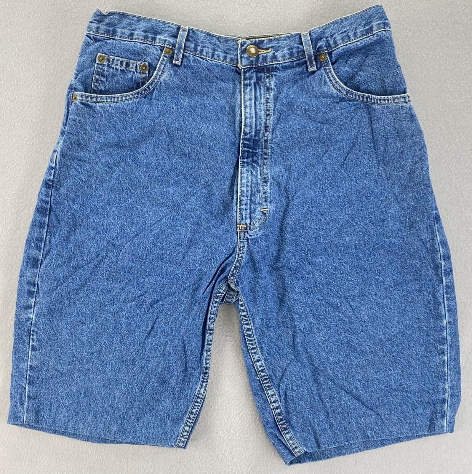 Vintage 90’s Bugle Boy Collection For Her Blue Jean Shorts Womens 14 100% Cotton