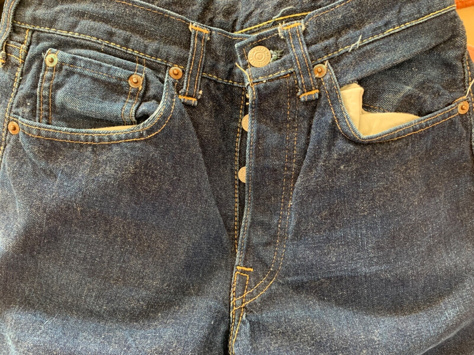 Extremely Rare Vintage Levi’s 501 Big E Jeans – Pre-1969, Dark Blue Wash