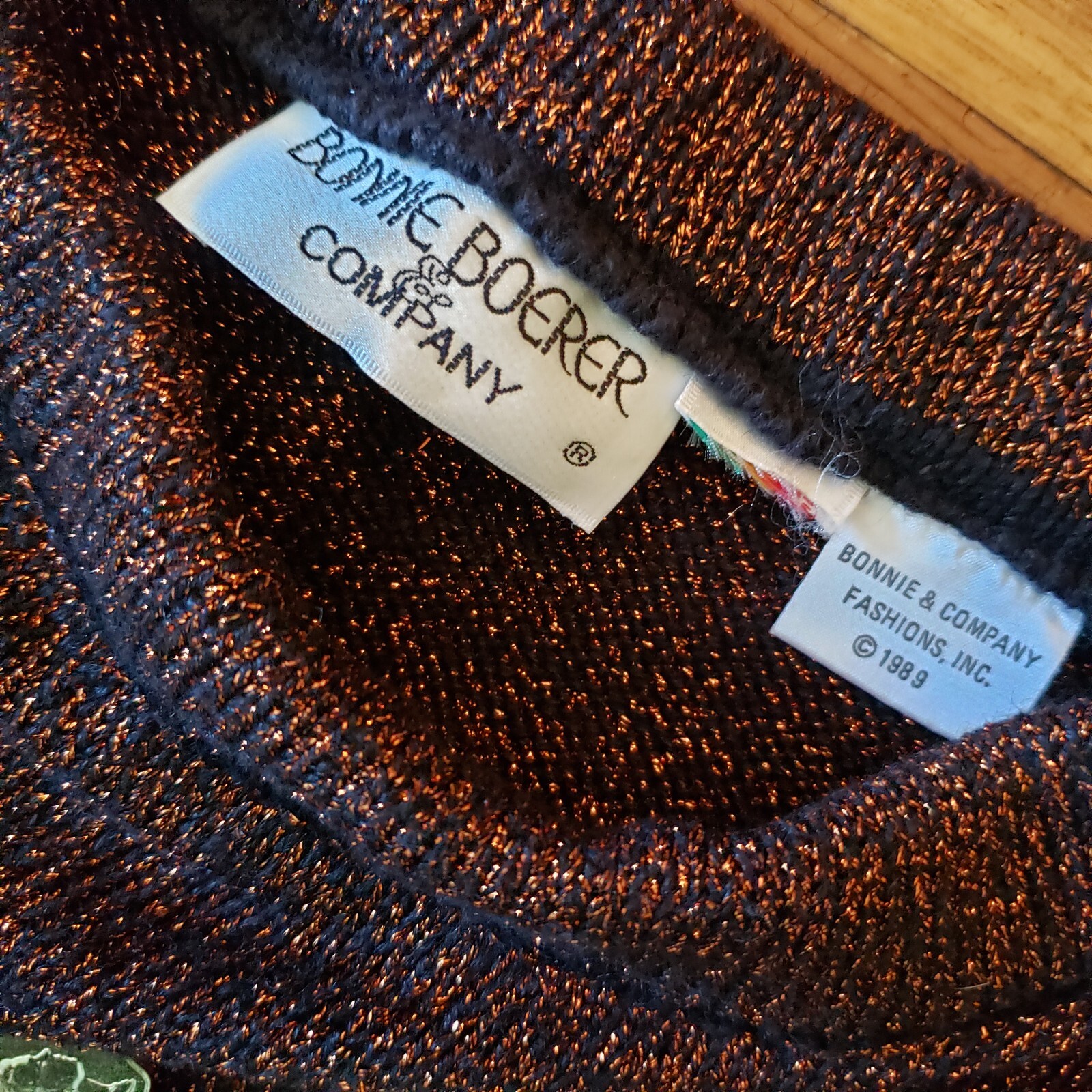 Bonnie Boerer & Co. Vintage 80’s sparkle coin Sweater kitsch maximalism Glam