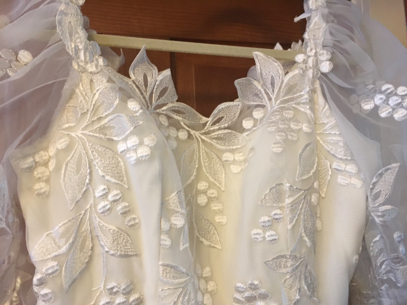 VTG Late 70’s-1980s House of Bianchi Tea Length Bridal Dress XS S 4 lined