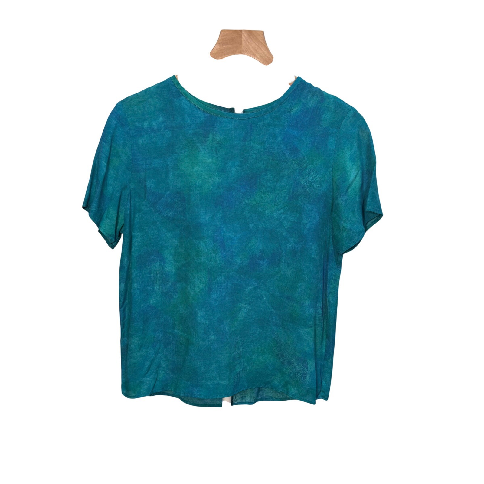 Vintage 80s Carole Little Abstract Print Blouse | Artsy Rayon Teacher Core USA