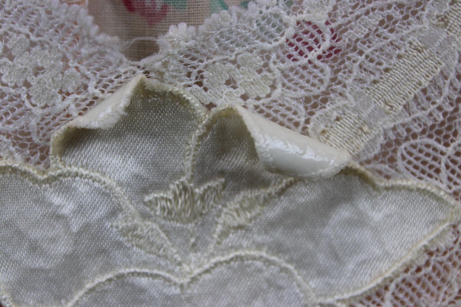 Quiet Moments Nightgown – 1X, Made in USA, Floral, Lace Trim, 40” Length