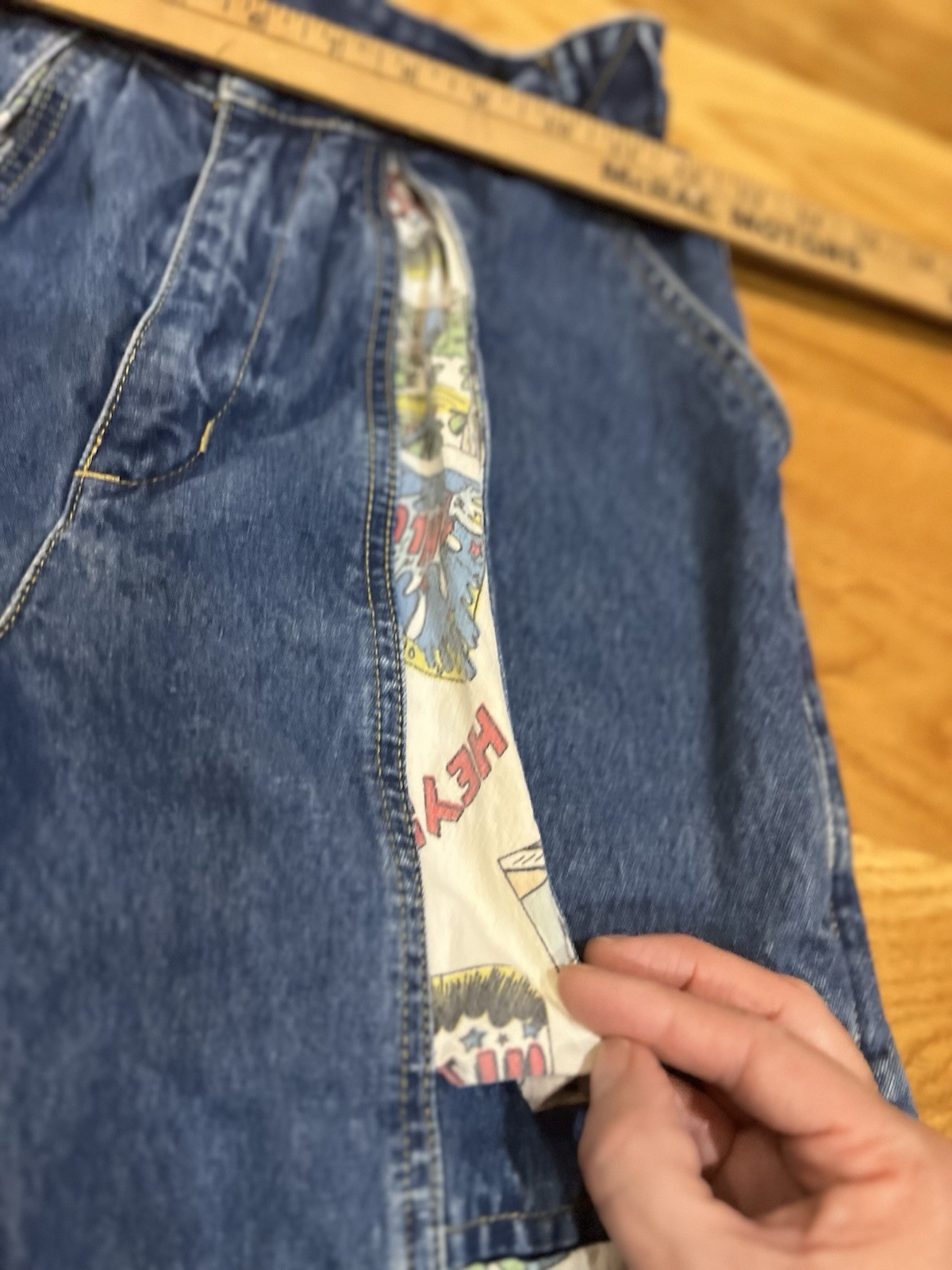 Rare VTG 80s Women’s Gasoline Jeans Comic Strip Accented Pockets/ Snap Buttons