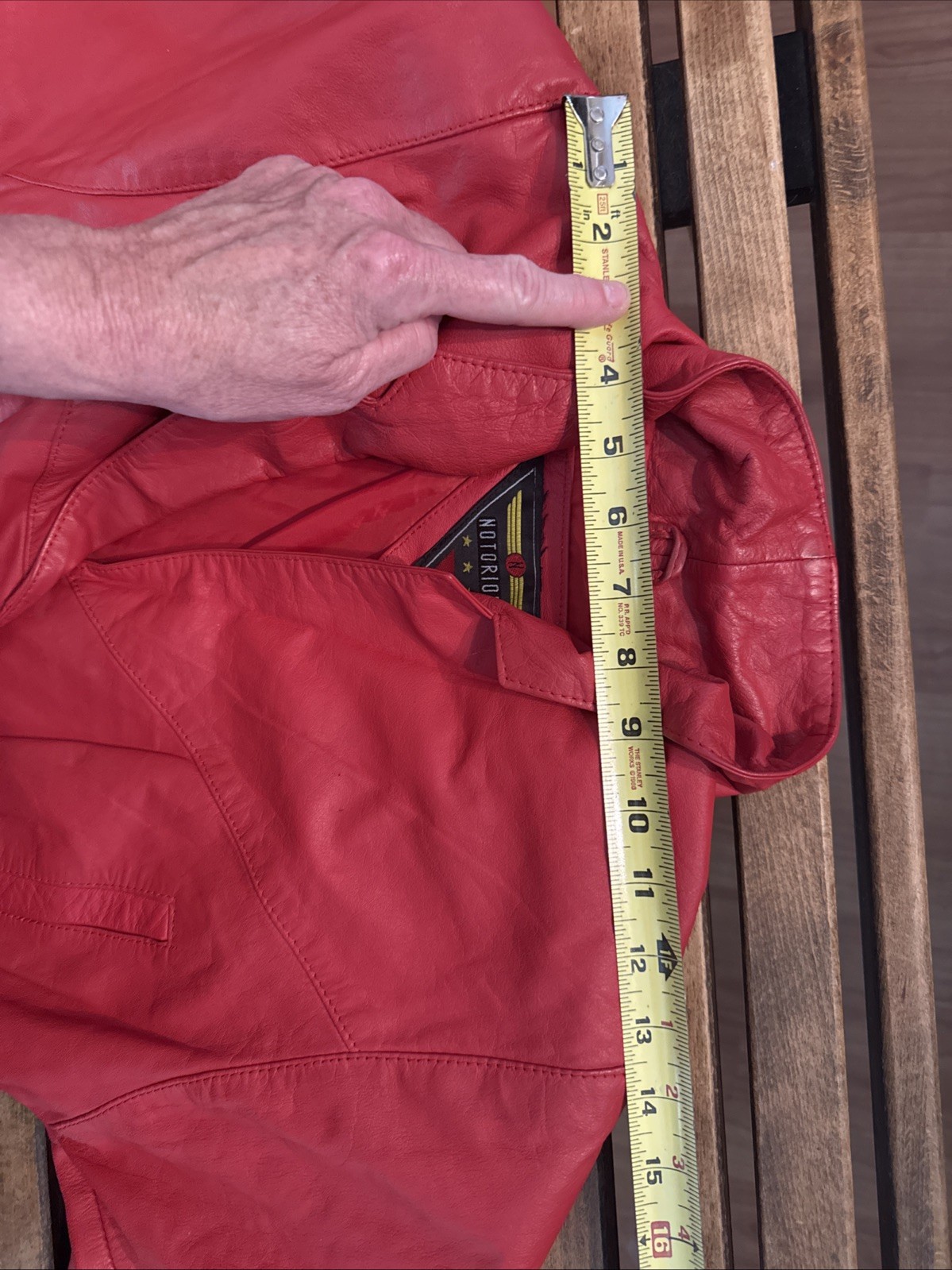 Vintage 1980’s Notorious Women’s Red Leather Cropped Jacket Size S