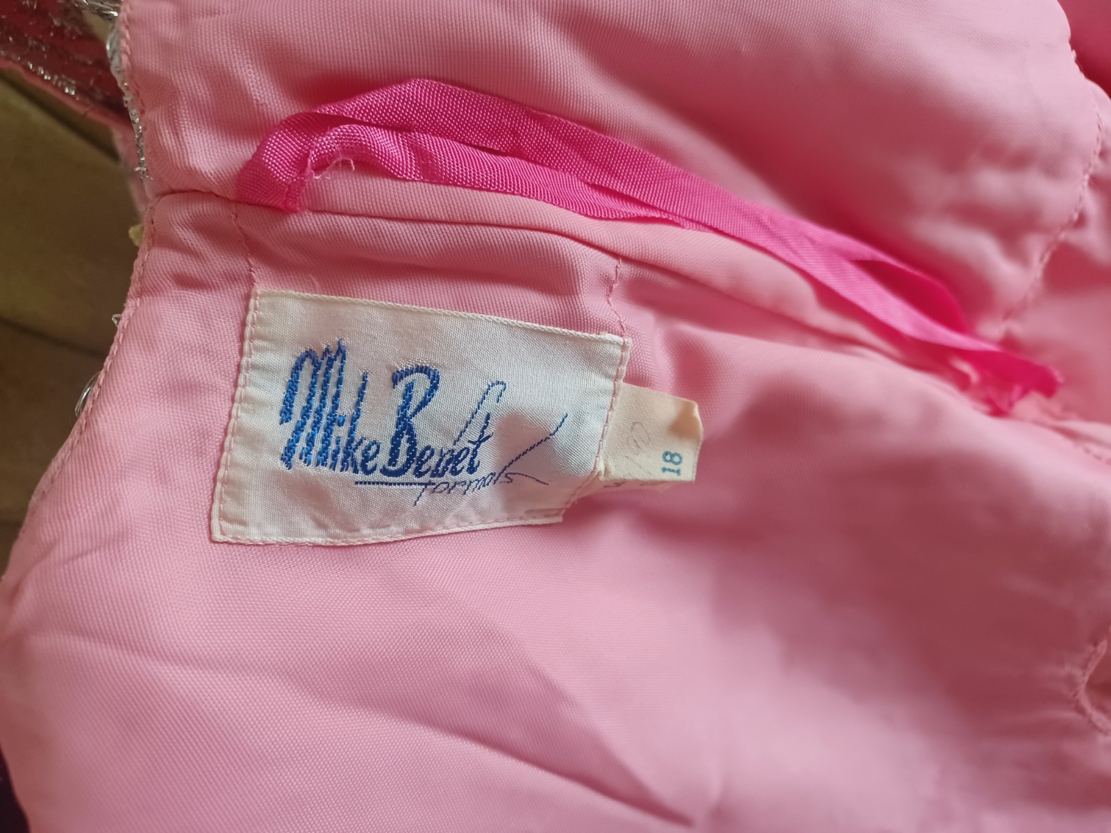 Mike Benet Pink Chiffon Party Dress Sleeveless Volup Sz Gorgeous