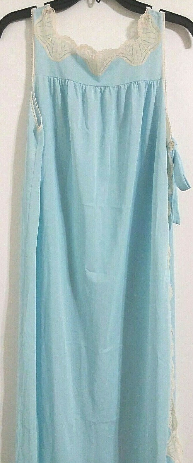 Heiress Nightgown Sleep XS Vintage Long Split Side Tie Lacy Women’s