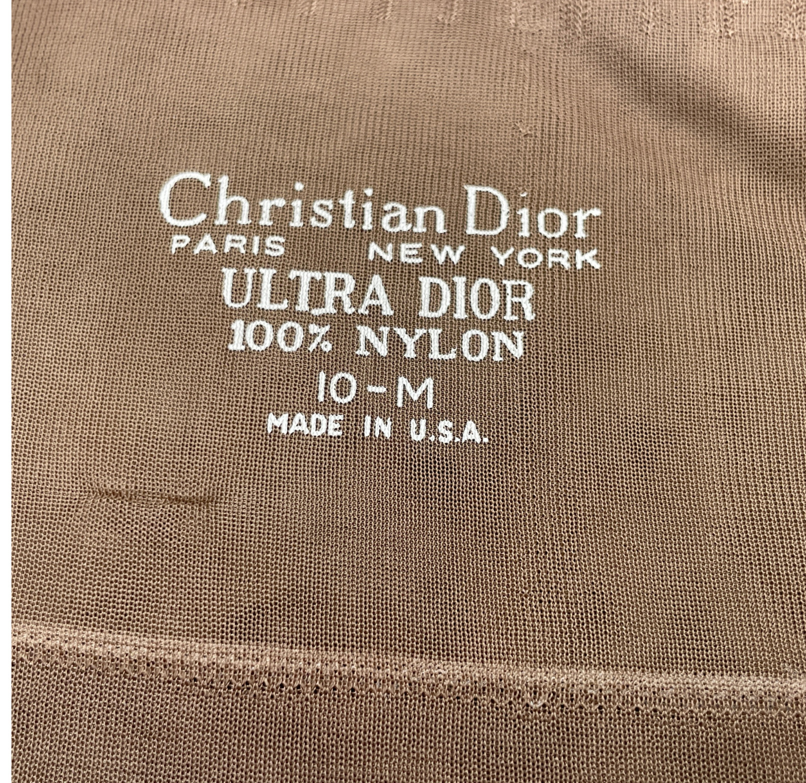 4 Pair Vintage Christian Dior 10M Ultra Dior Sandalfoot Stockings Toast of Paris