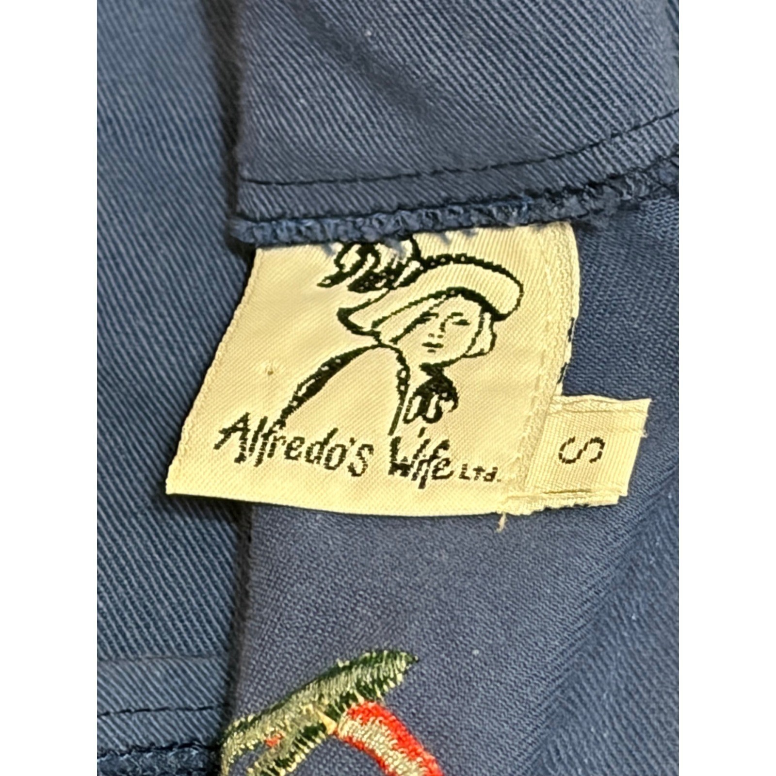 Vtg Alfredo’s Wife S 2 Pc Vest Wide Leg Pants Chili Pepper Appliqué Southwest