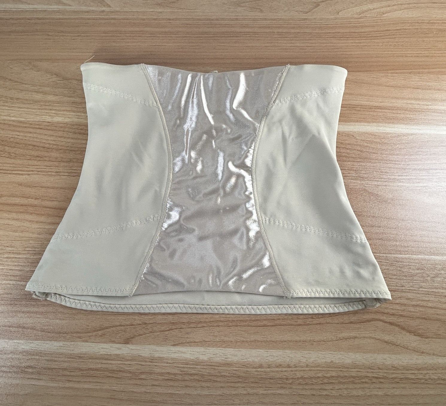 Maidenform Flexees Waist Cincher Large Nude Shapewear Corset Tan Beige Easy – Up