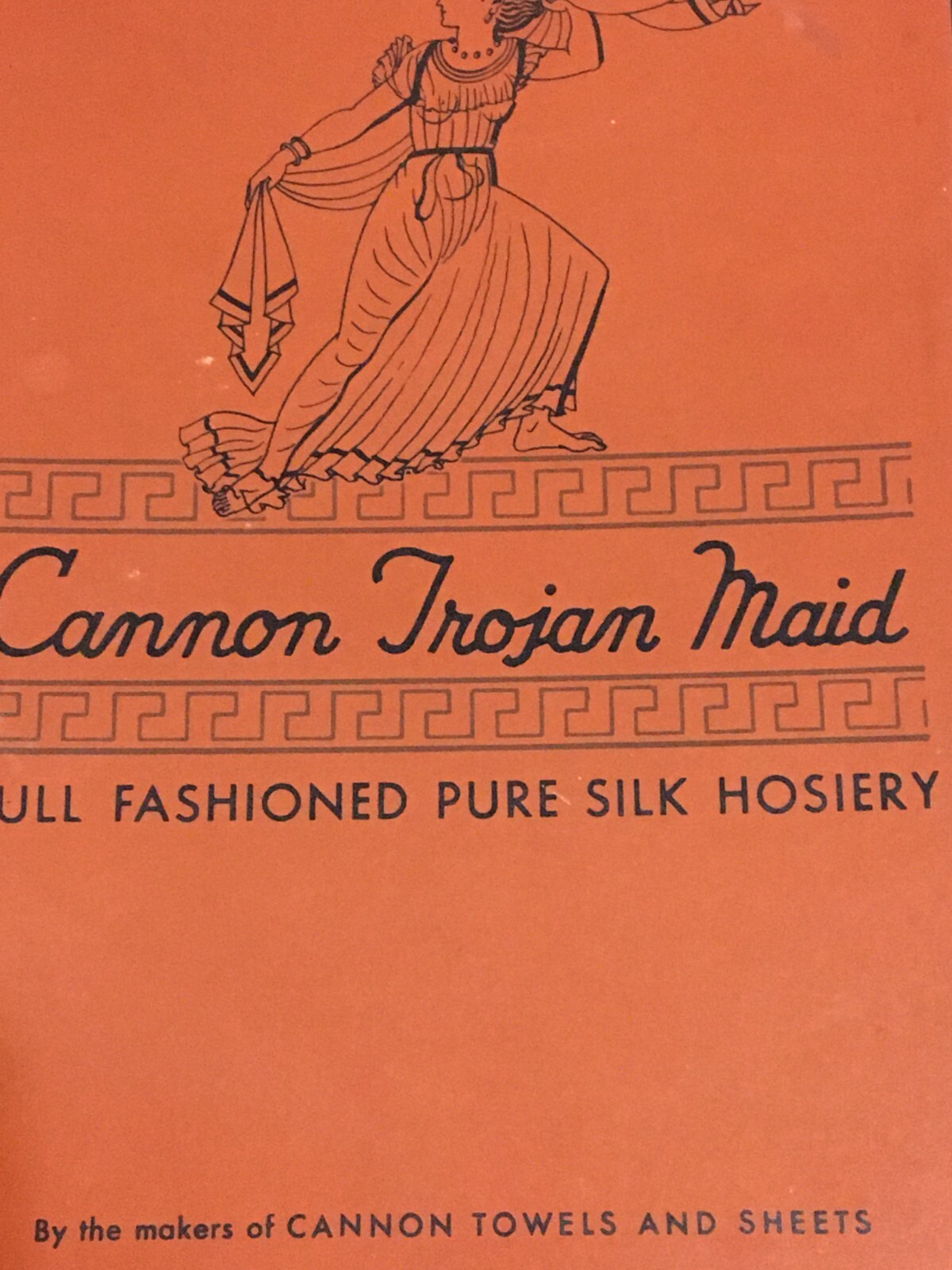 Vtg 1920s Cannon Trojan Maid Brand SILK Stockings Crdbrd Empty Box Hosiery, Hose