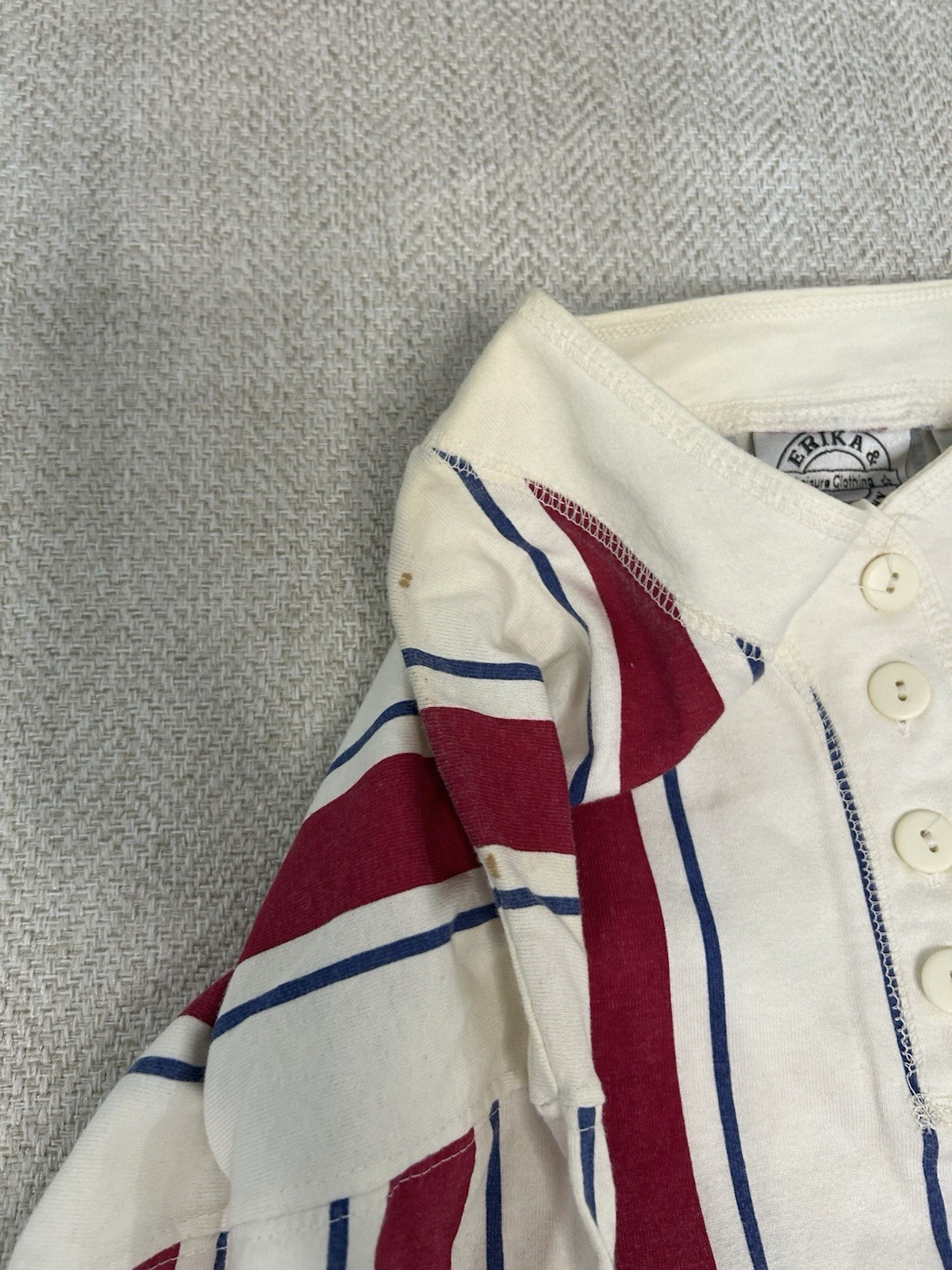 Vintage Erika And Co Striped Top Original Sport Club Made In USA M 80s 90s 1980s