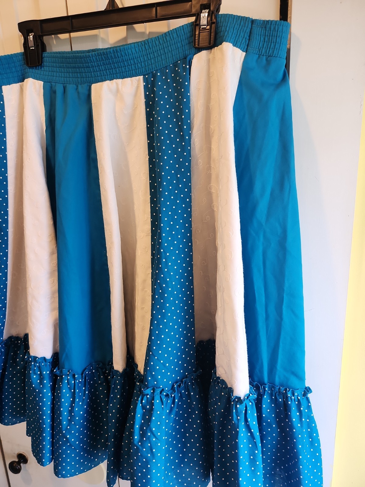 Partners Please! Malco Modes Turquoise Square Dance Skirt Medium & Blouse Large